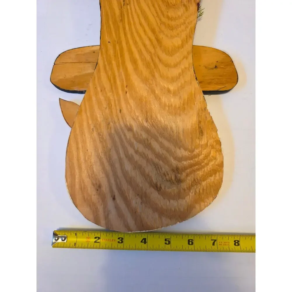 VTG 3D Snowman Rustic Primitive Winter Farmhouse Handmade Wooden Hanging Decor